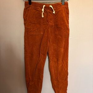 Hanna Andersson Corduroy Joggers Orange Sienna‎ Boys Size 10 / 140 Pull On EUC